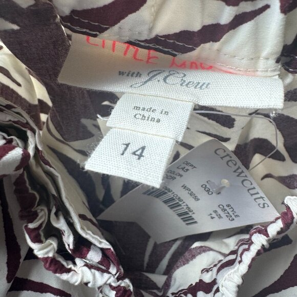 Little Mayhem for J.Crew - Tan/Maroon Girls Skirt (NWT) - Girls Size 14 - Picture 2 of 8